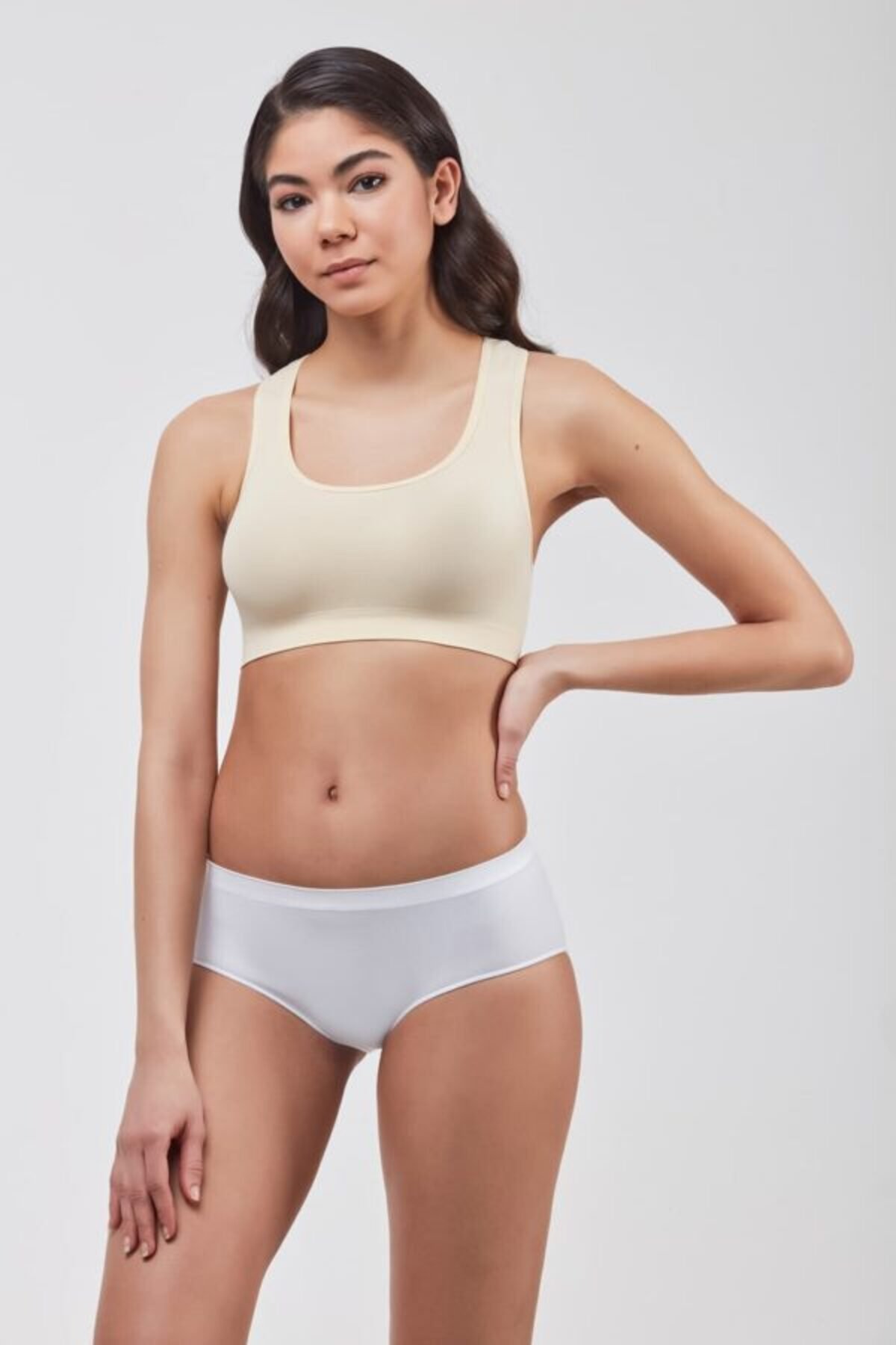 Kadın Büstiyer ,toparlayıcı, Kalın Askılı,ten Destekli - Görsel 5