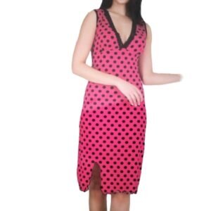 Kadın Gecelik , Pembe Renkli , Puantiyeli