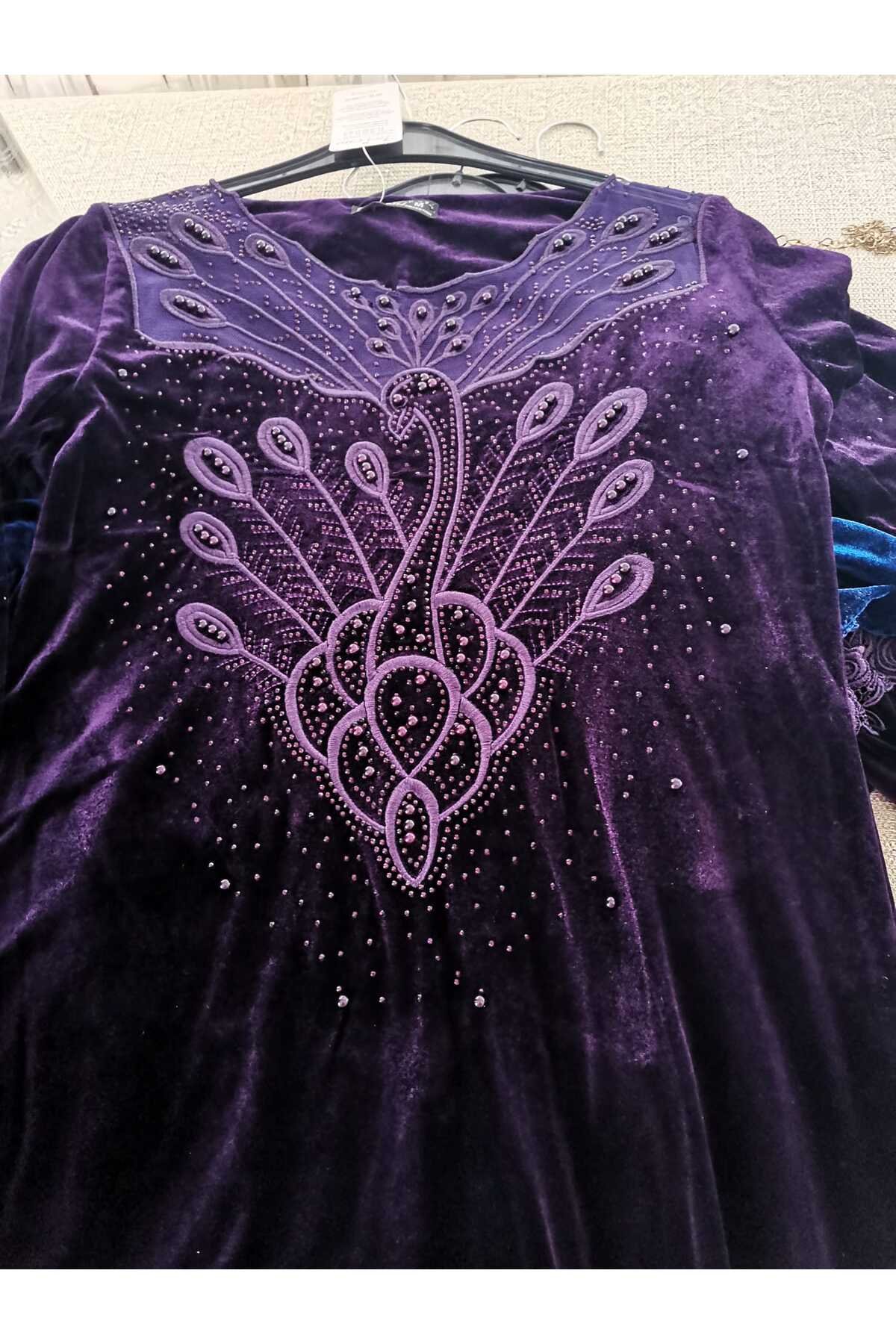 kadife elbise - Görsel 2