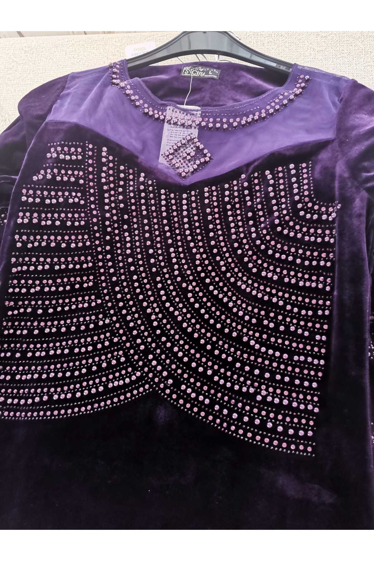 kadife elbise - Görsel 3