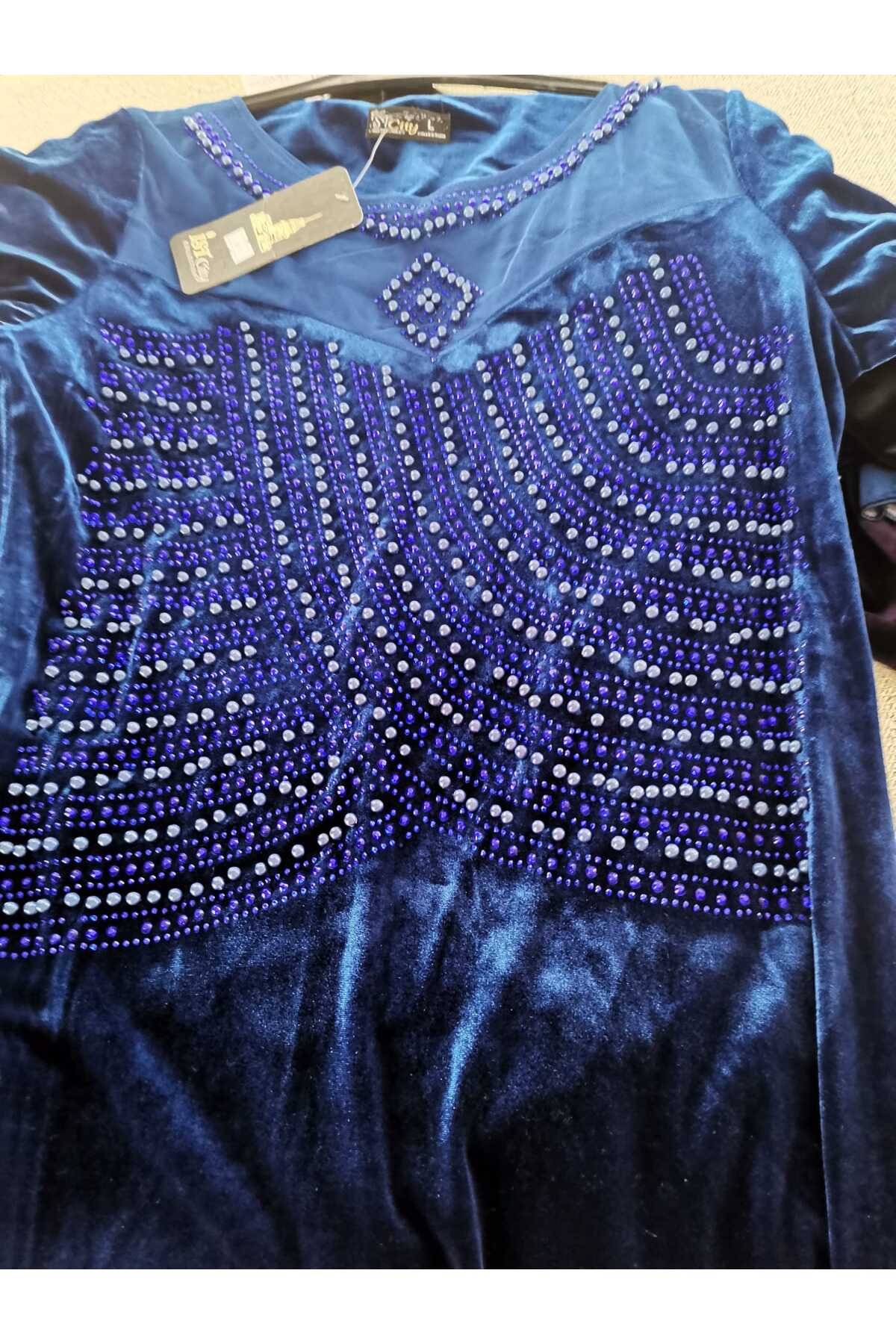 kadife elbise - Görsel 5