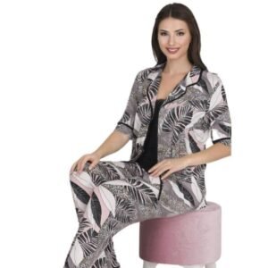 Çiçek Desenli Pijama Takımı