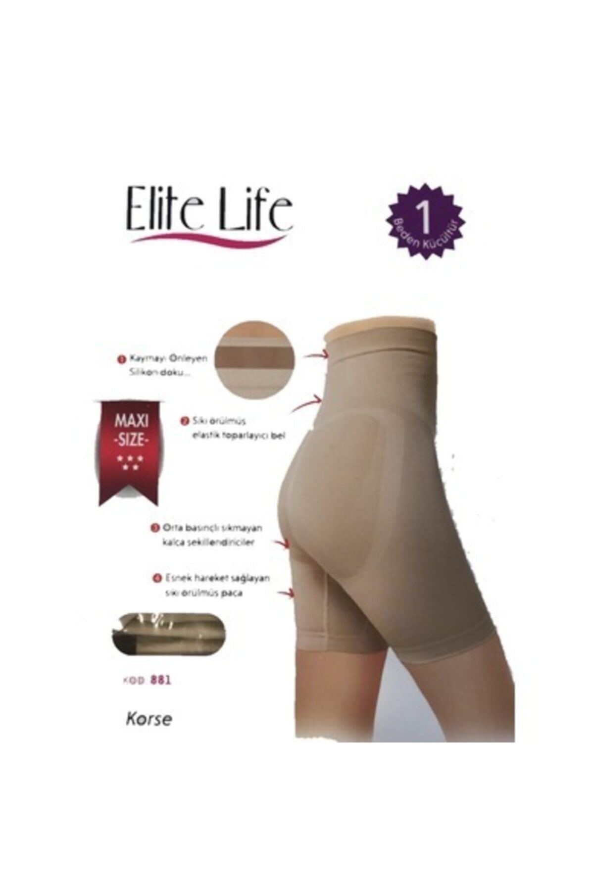 Kadın Korse ,büyük Beden ,paçalı Korse ,ten - Görsel 2